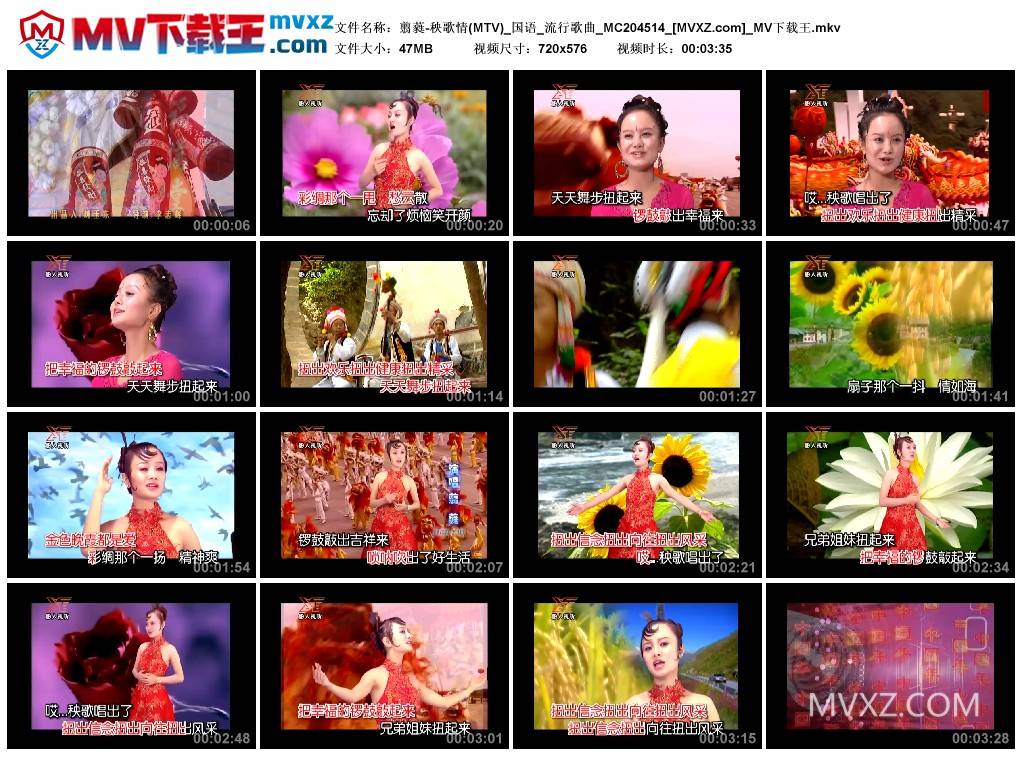翦蕤-秧歌情(MTV)_国语_流行歌曲_MC204514